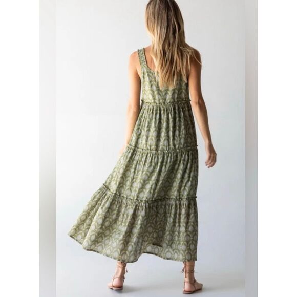 Natural Life Adele Cotton Midi Dress size M Boho Bohemian Sleeveless - Picture 2 of 10